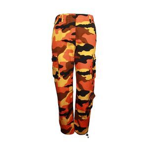Off-White Camouflage Printed Cargo in Orange Cotton